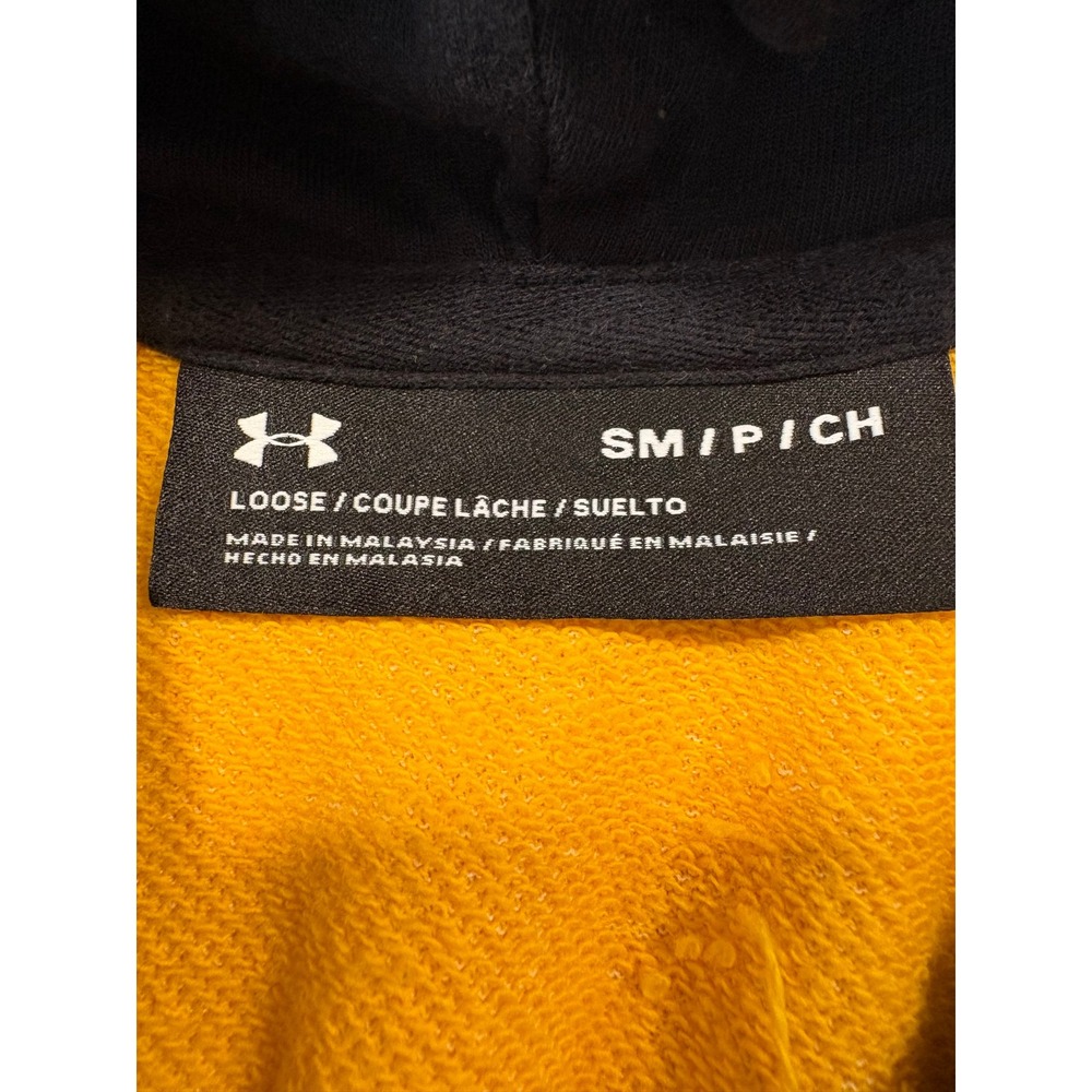 Under Armour Project Rock Blood Sweat Respect Short Sleeve Hoodie Yellow Small - Picture 3 of 9